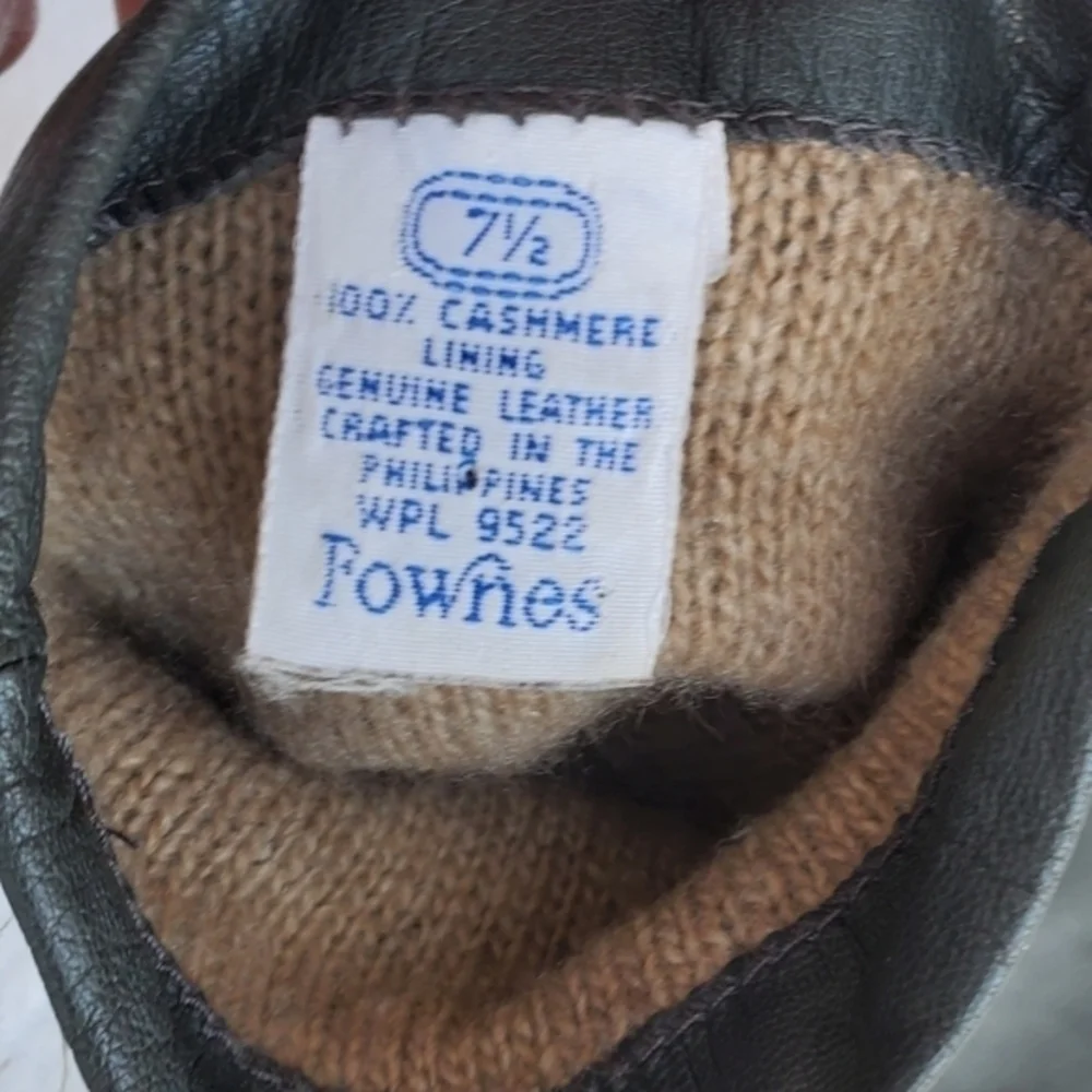 Vintage Fownes‎ cashmere lined gloves 7.5